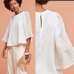 Anthropologie Eri + Ali White Blouse